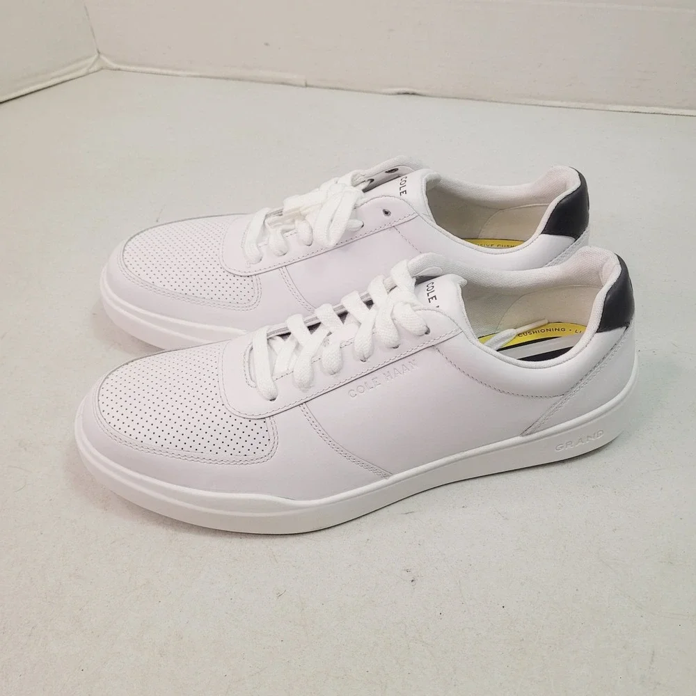 Cole Haan Grand Crosscourt Sneakers Mens 9.5 White Leather Low Top Shoes - Picture 9 of 11